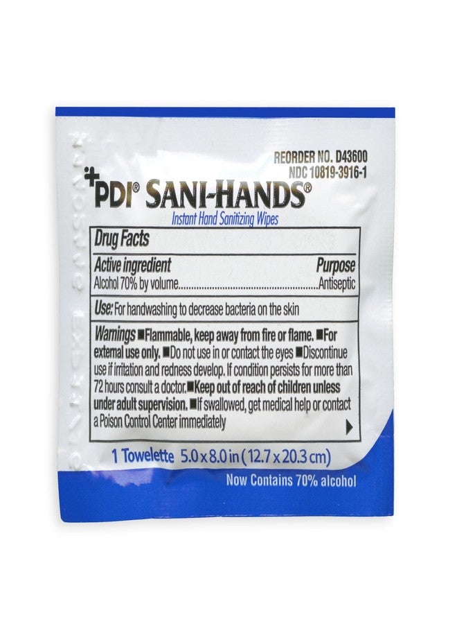 PDI Sani-Hands Hand Sanitizer Wipes 100 Packets Per Box - Image 3